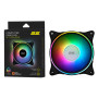Корпусний вентилятор 2E GAMING F120OI-ARGB, 120мм, 1200rpm, 3pin, 3pin +5VARGB, 25.3dBa, чорний