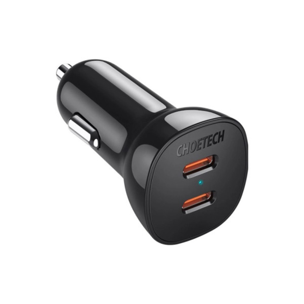 Зарядний пристрій Choetech 2xUSB 40W (2xUSB-C) PD3.0 20W (TC0008-V2-BK)