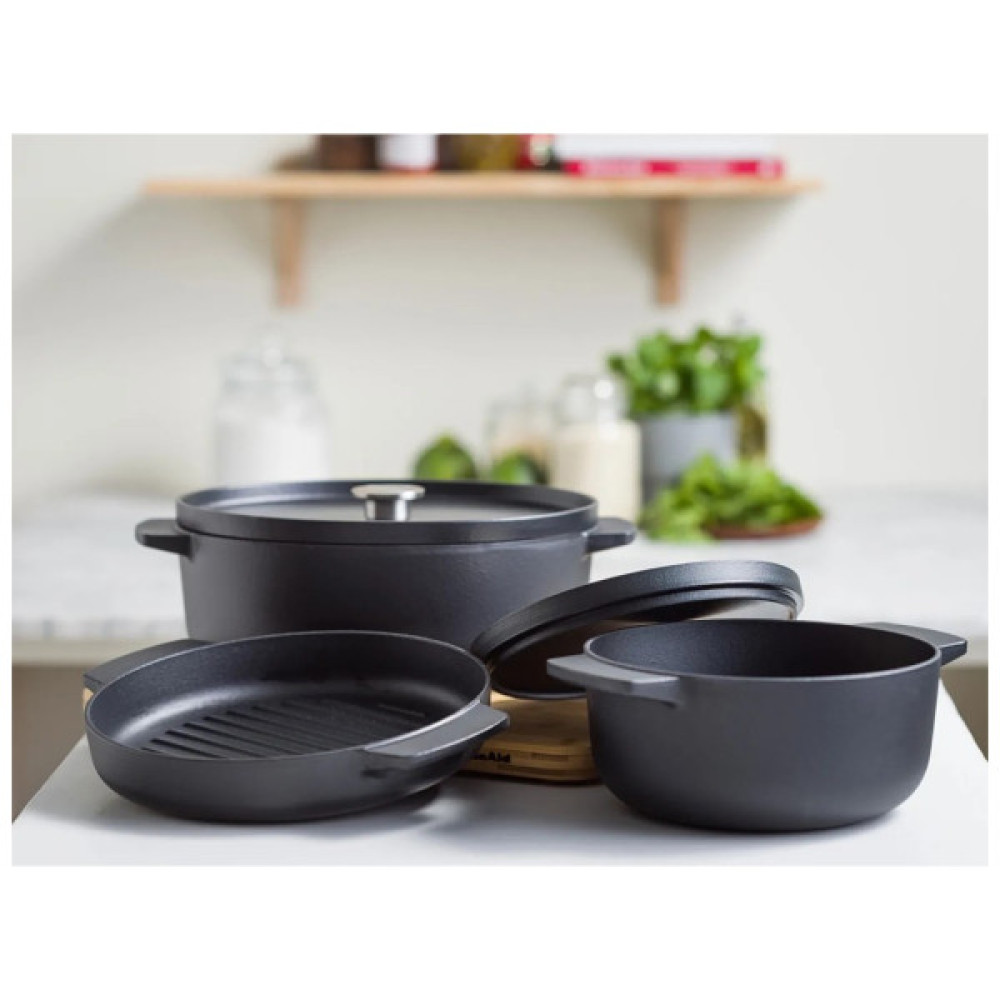 Сковорода KitchenAid Matte Oven-to-table гриль 26 см (CC004600-001)