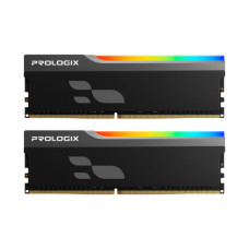 Модуль пам'яті для комп'ютера DDR4 16GB (2x8GB) 3200 MHz Onyx Black RGB Prologix (PRO16GB3200YBR4K)