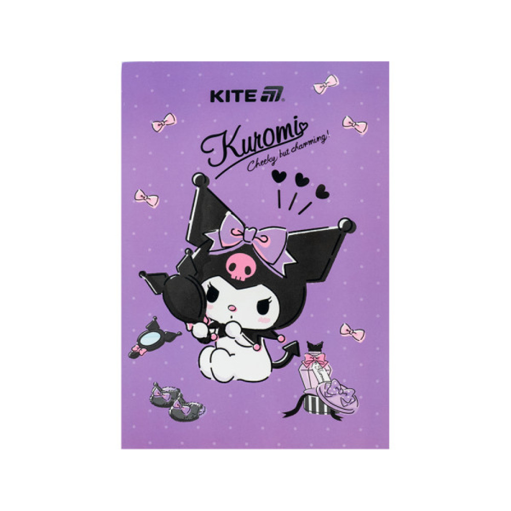Блокнот Kite Kuromi A5, 50 аркушів, клітинка (HK25-194-2)