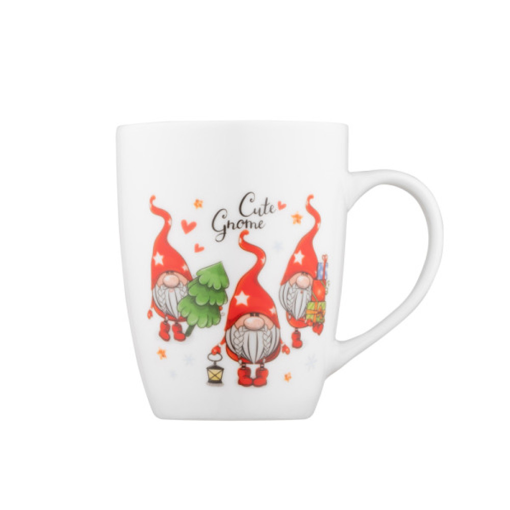 Чашка Ardesto Christmas Gnomes, 350мл, порцеляна (AR3066)