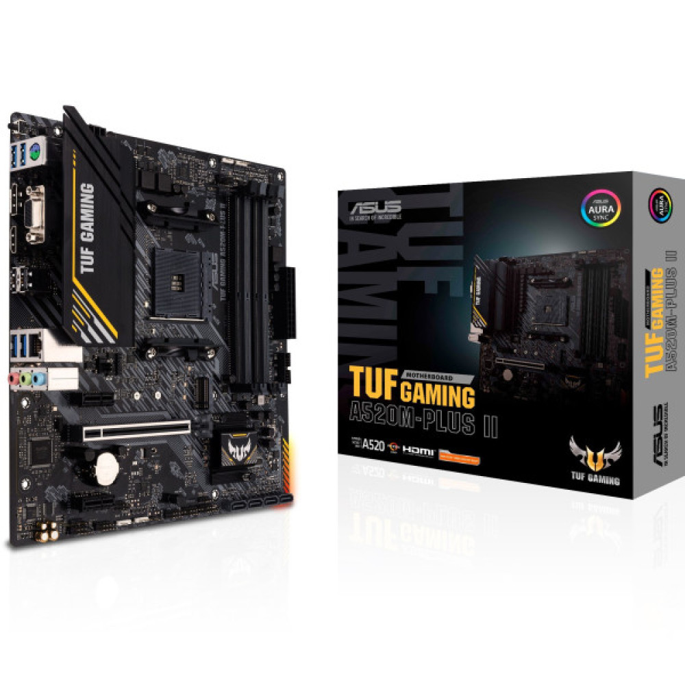 Материнcька плата ASUS TUF GAMING A520M-PLUS II sAM4 A520 4xDDR4 HDMI DP D-Sub mATX