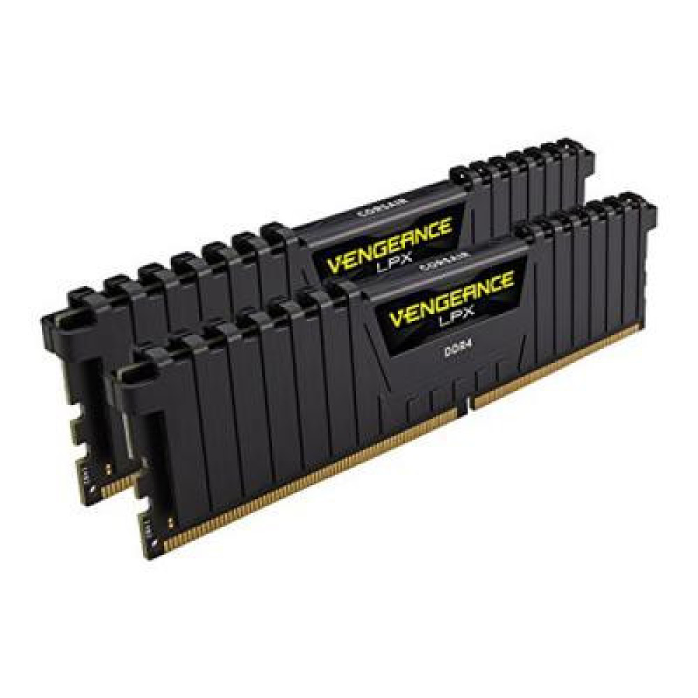 Модуль пам'яті для комп'ютера DDR4 16GB (2x8GB) 2400 MHz Vengeance LPX Black Corsair (CMK16GX4M2A2400C14)