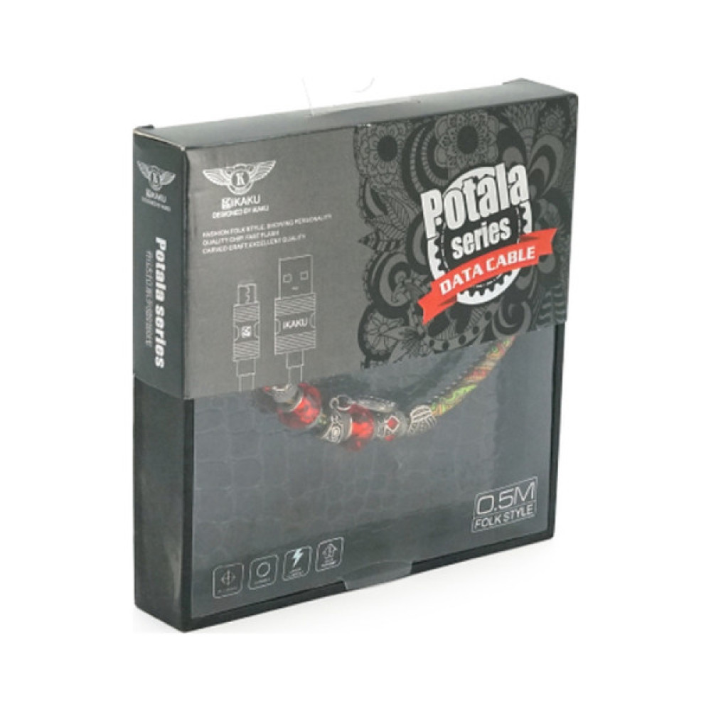 Дата кабель USB 2.0 AM to Micro 5P 0.5m 2.4A red iKAKU (YT-iK/PT-MR)