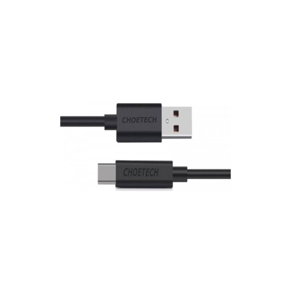 Дата кабель USB 2.0 AM to USB-C 3.0m 18W PVC black Choetech (AC0004-BK)