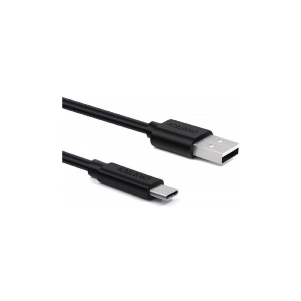 Дата кабель USB 2.0 AM to USB-C 3.0m 18W PVC black Choetech (AC0004-BK)
