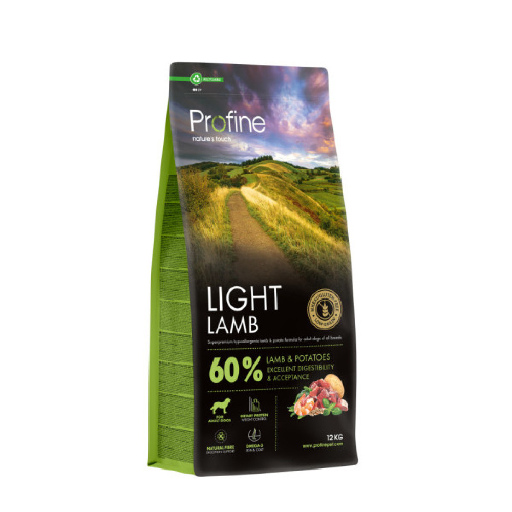 Сухий корм для собак Profine Light Lamb and Potatoes для собак з надмірною вагою 12 кг (8595602569458)