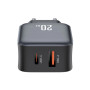 Зарядний пристрій XO L154 USB-C PD20W + USB-A QC3.0 Black (L154.black) Зарядний пристрій XO L154 USB-C PD20W + USB-A QC3.0 Black (L154.black)