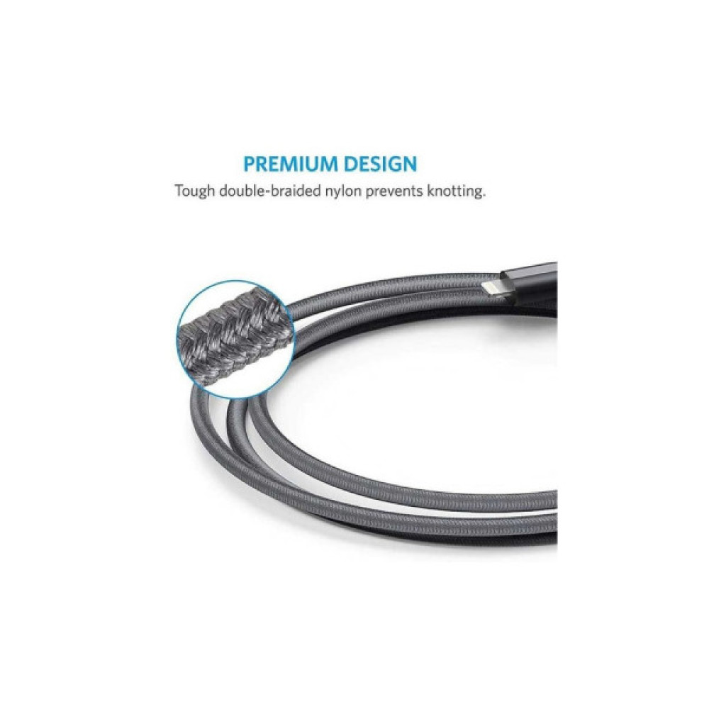 Дата кабель USB 2.0 AM to Lightning 1.8m Powerline Select+ Black Anker (A8013H11)