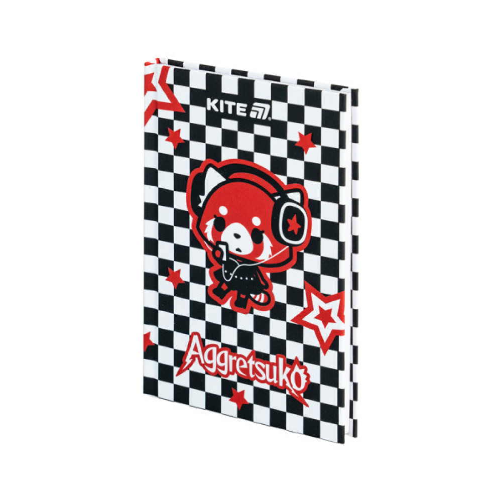 Блокнот Kite А6 Aggretsuko, тверда обкладинка, 80 аркушів, клітинка (AR25-199)
