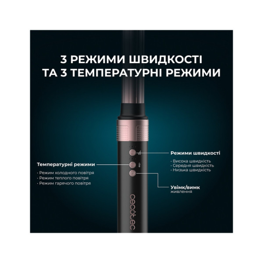 Стайлер Cecotec Bamba CeramicCare 2in1 AirGlam Black (CCTC-00244)