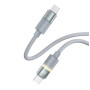 Дата кабель USB-C to USB-C 1.0m 3A 60W warm light gray ColorWay (CW-CBPDCC092-GR)