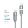 Дата кабель USB-C to USB-C 1.0m 3A 60W warm light gray ColorWay (CW-CBPDCC092-GR)