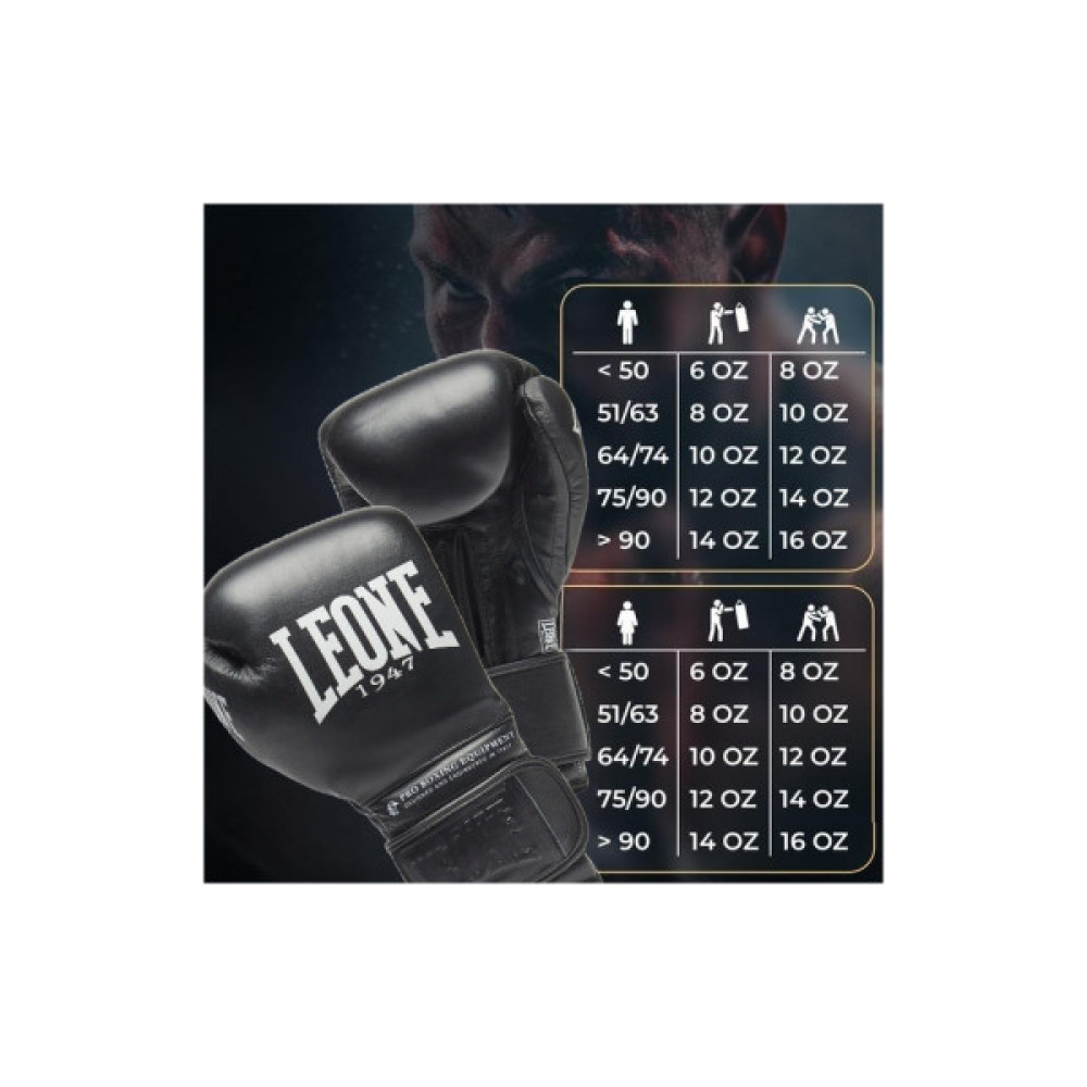 Боксерські рукавички Leone GN111 The Greatest Black 16 унцій (GN111_Black_16oz)
