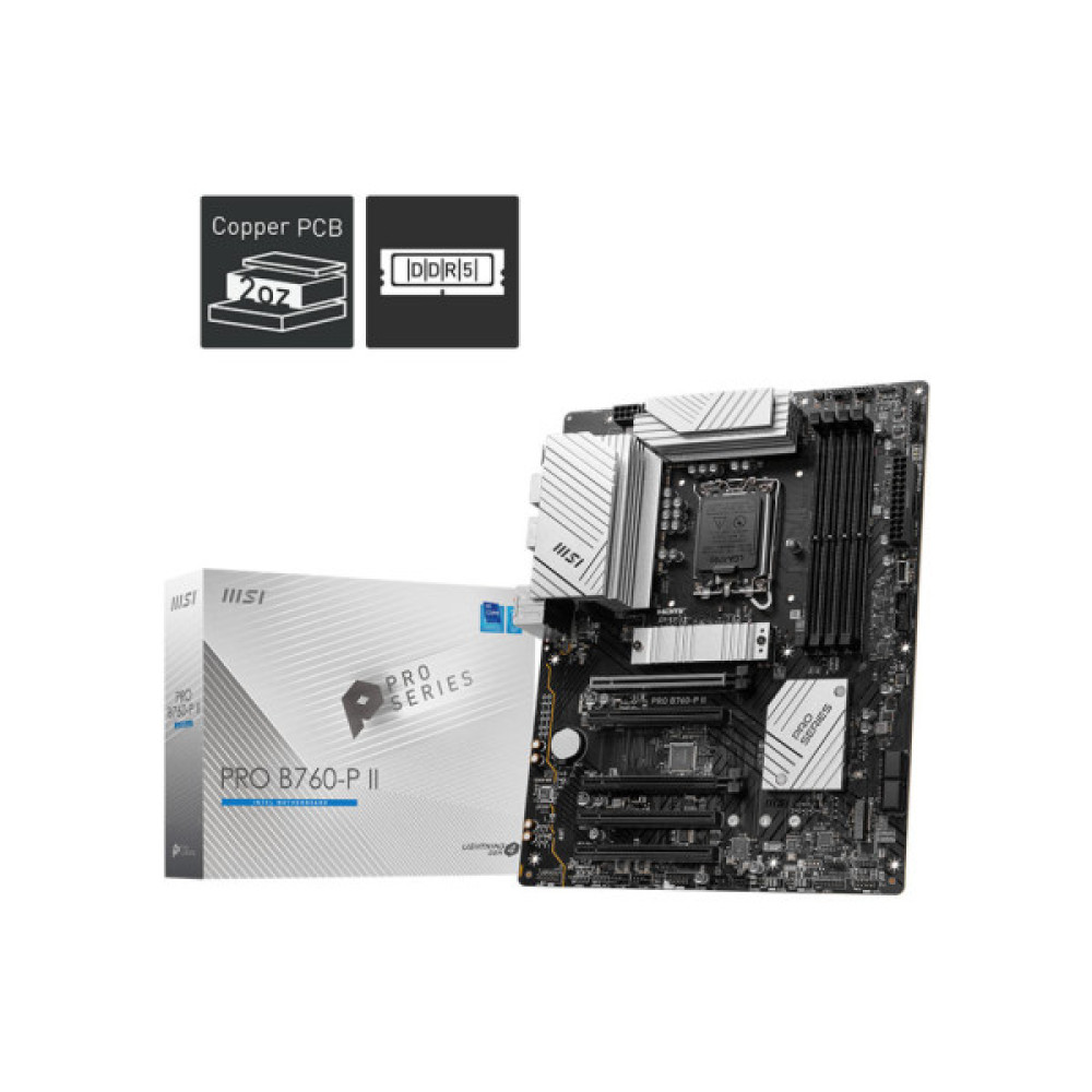 Материнcька плата MSI PRO B760-P II s1700 B760 4xDDR5 M.2 HDMI DP ATX
