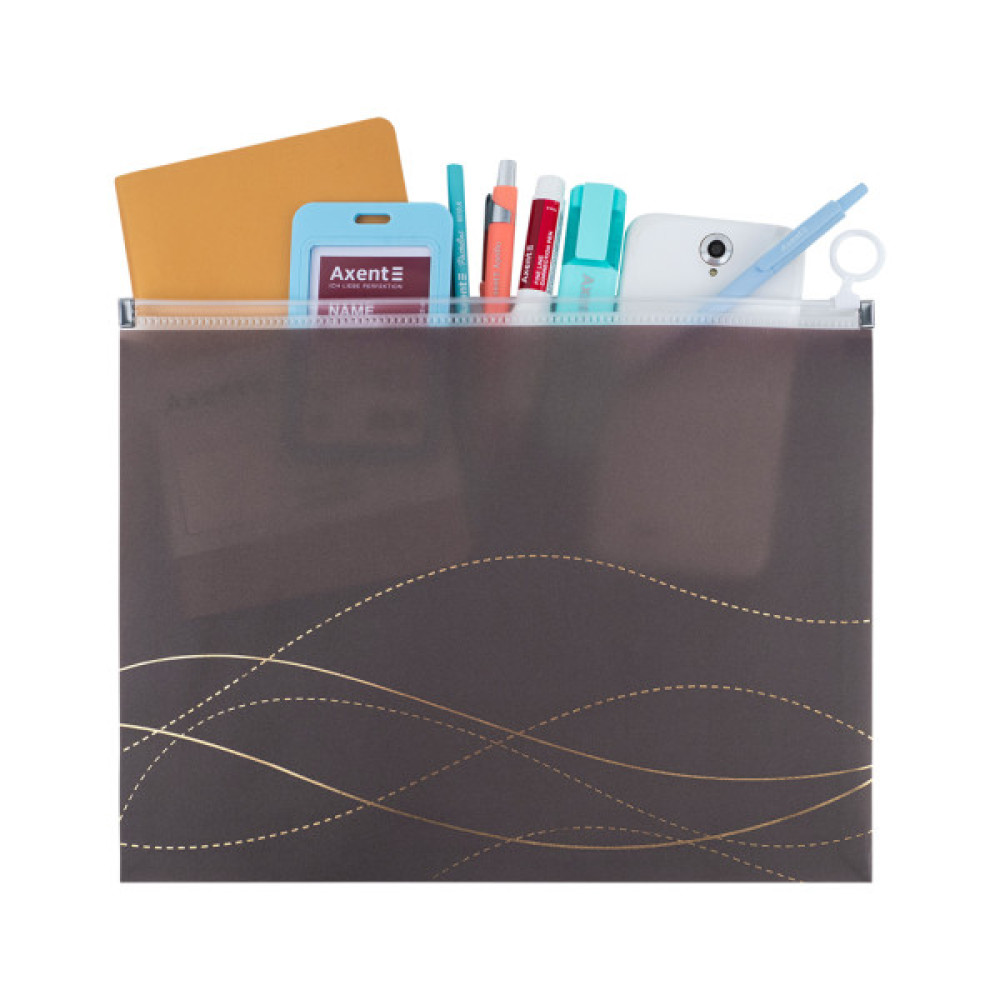 Папка на блискавці Axent zip-lock А4 Waves-4 (1497-43-A)