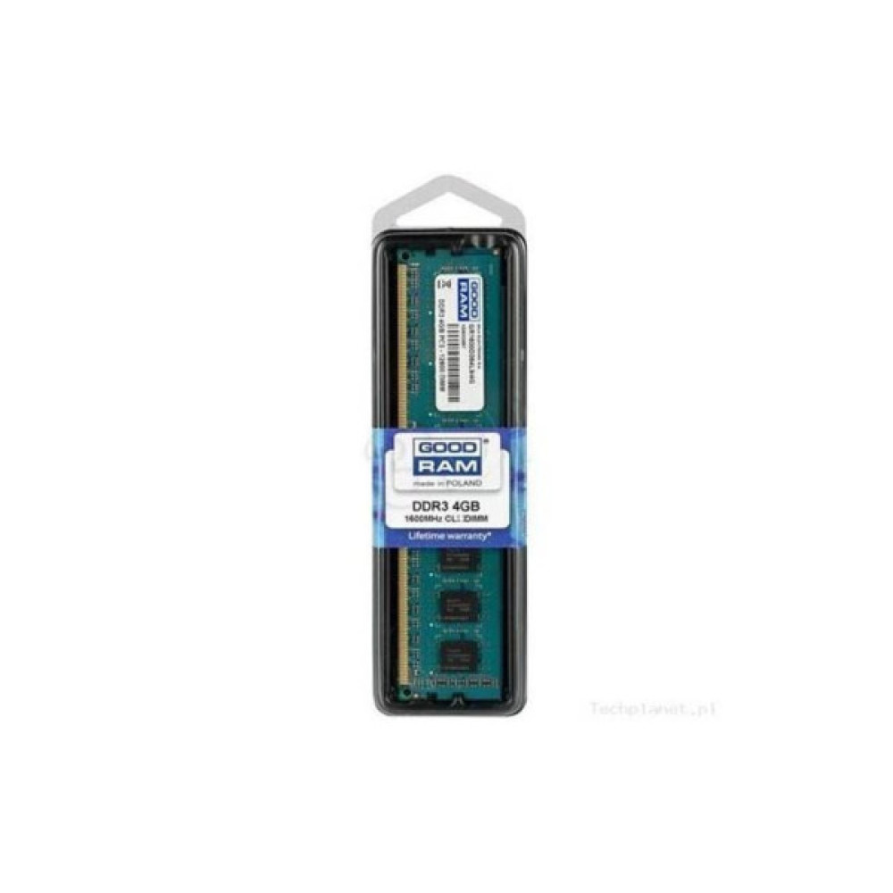 Модуль пам'яті для комп'ютера DDR3 4GB 1600 MHz Goodram (GR1600D364L11S/4G)