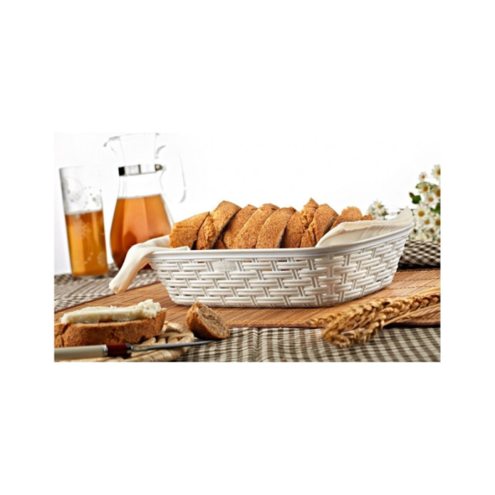 Хлібниця Irak Plastik 2,5 л під ротанг бежева (5267)