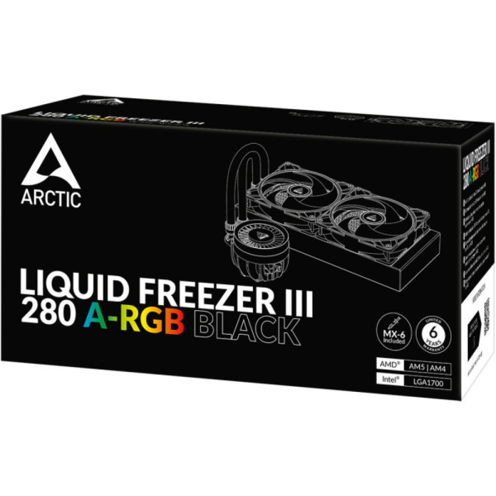 Система рідинного охолодження Arctic Liquid Freezer III - 280 A-RGB Black (ACFRE00143A)