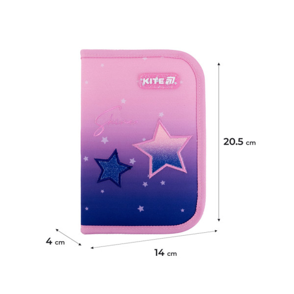 Пенал Kite 622 Sparkling, 1 відділення, 2 відвороти (K25-622-1)