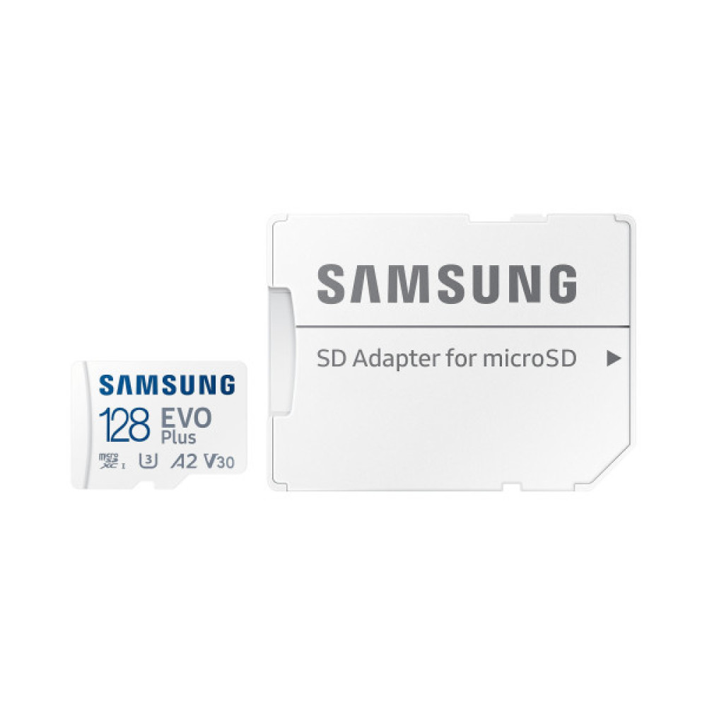 Карта пам'яті Samsung microSD 128GB C10 UHS-I  R130MB/s Evo Plus + SD