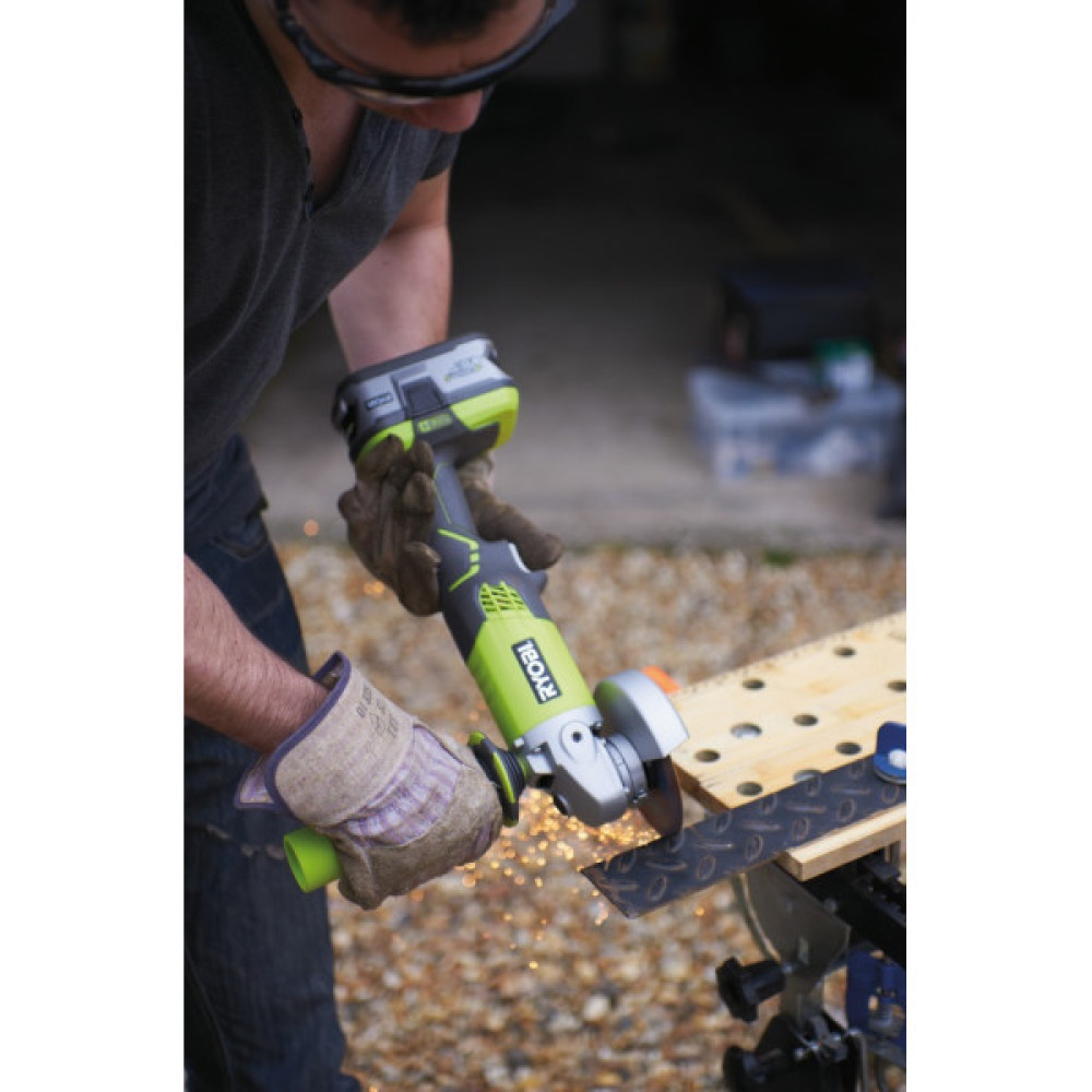 Шліфмашина кутова акумуляторна Ryobi ONE+ R18AG-0 115мм 18В 7500об·хв 2.5кг без АКБ та ЗП