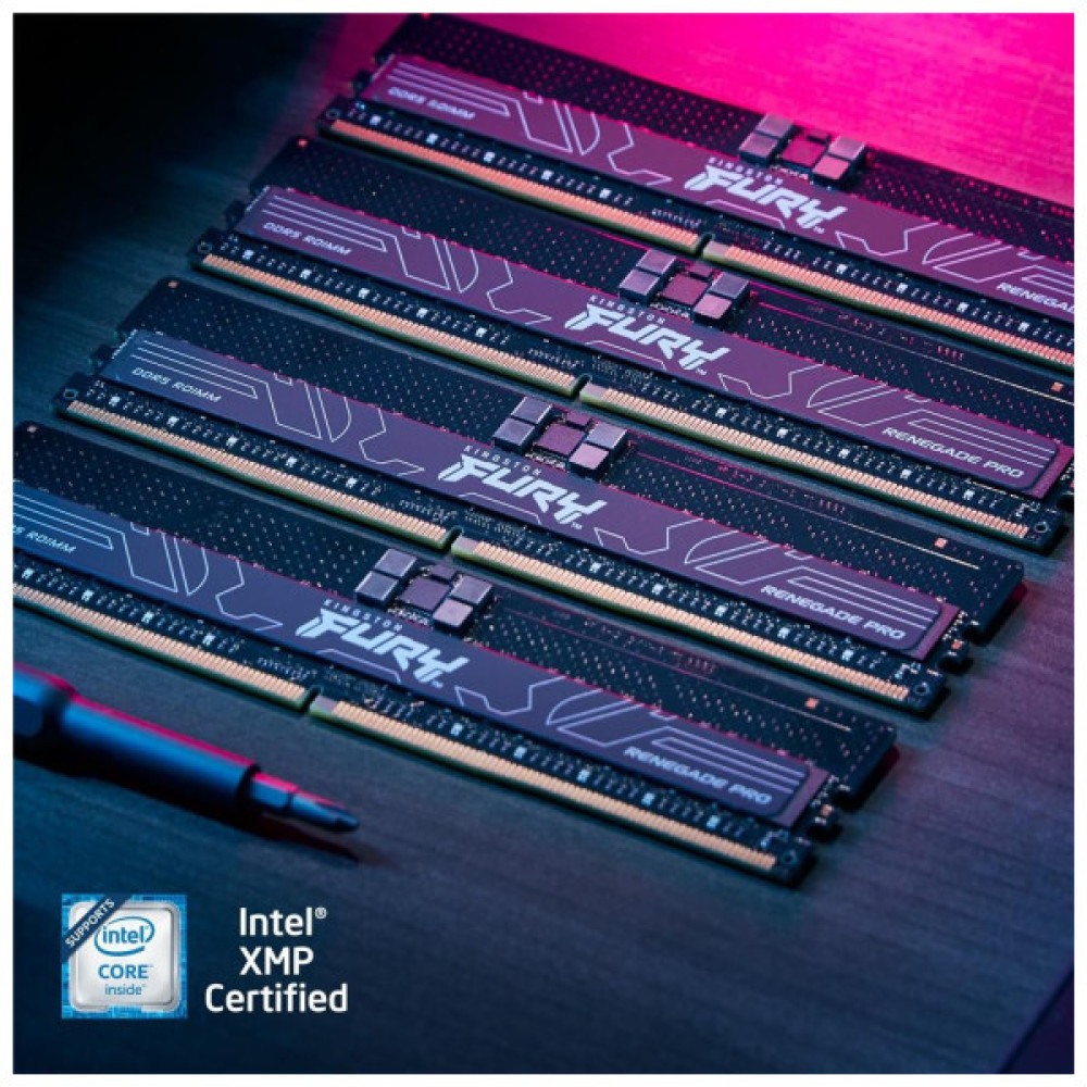 Модуль пам'яті для сервера Kingston 6000MT/s DDR5 ECC Reg CL32 DIMM (Kit of 8) FURY Renegade Pro XMP (KF560R32RBK8-256)