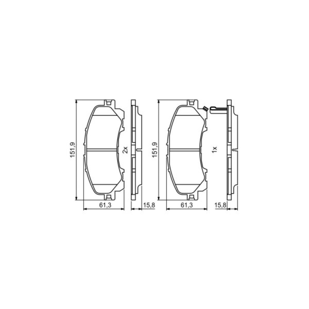 Гальмівні колодки Bosch 0986494821