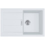Мийка кухонна Franke Sirius, тектонайт, прямокутник, з крилом, 780х500х200мм, чаша - 1, накладна, 2 S2D 611-78 , білий