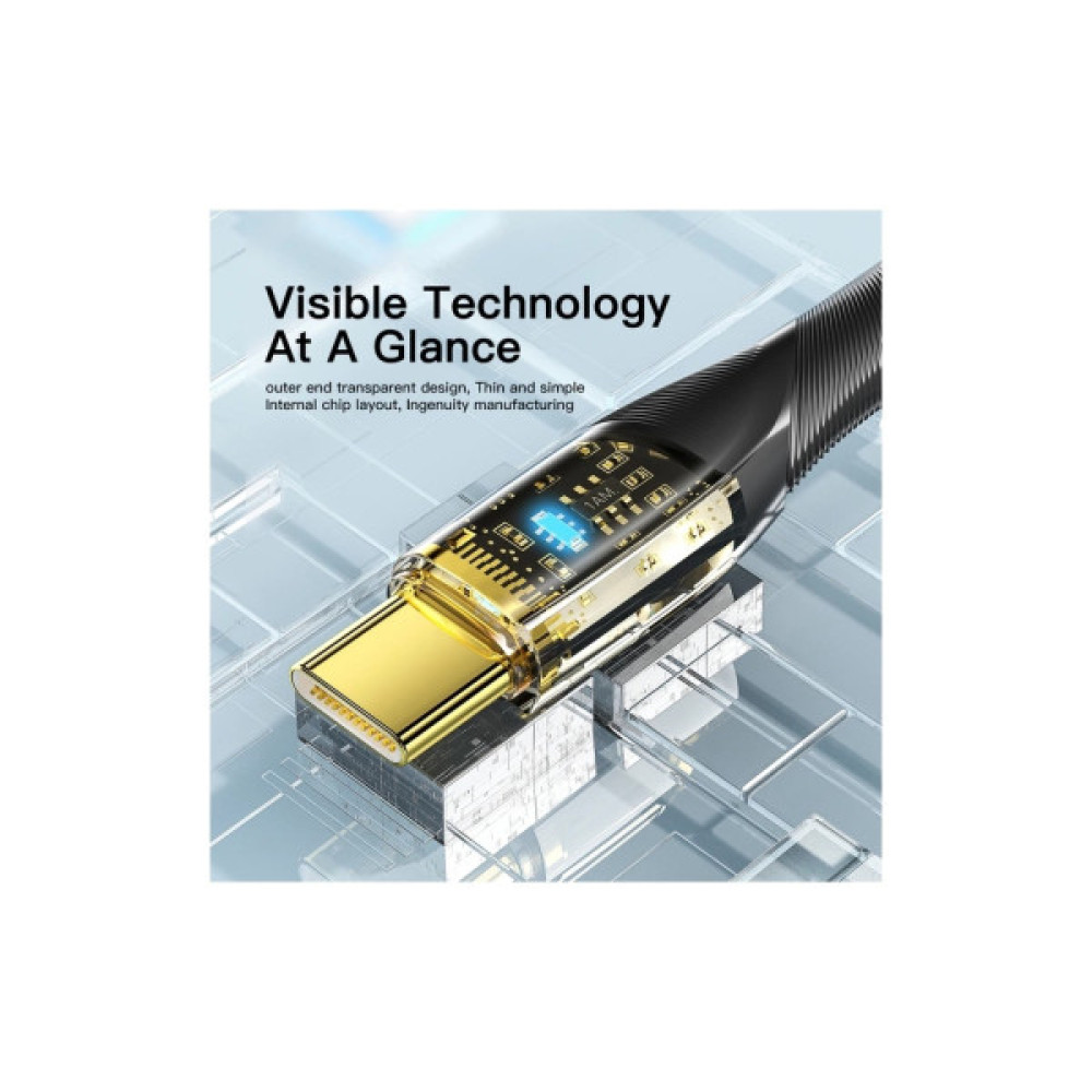 Дата кабель USB 2.0 AM to USB-C 1.0m 7A black Essager (EXCT-XJ01-P)