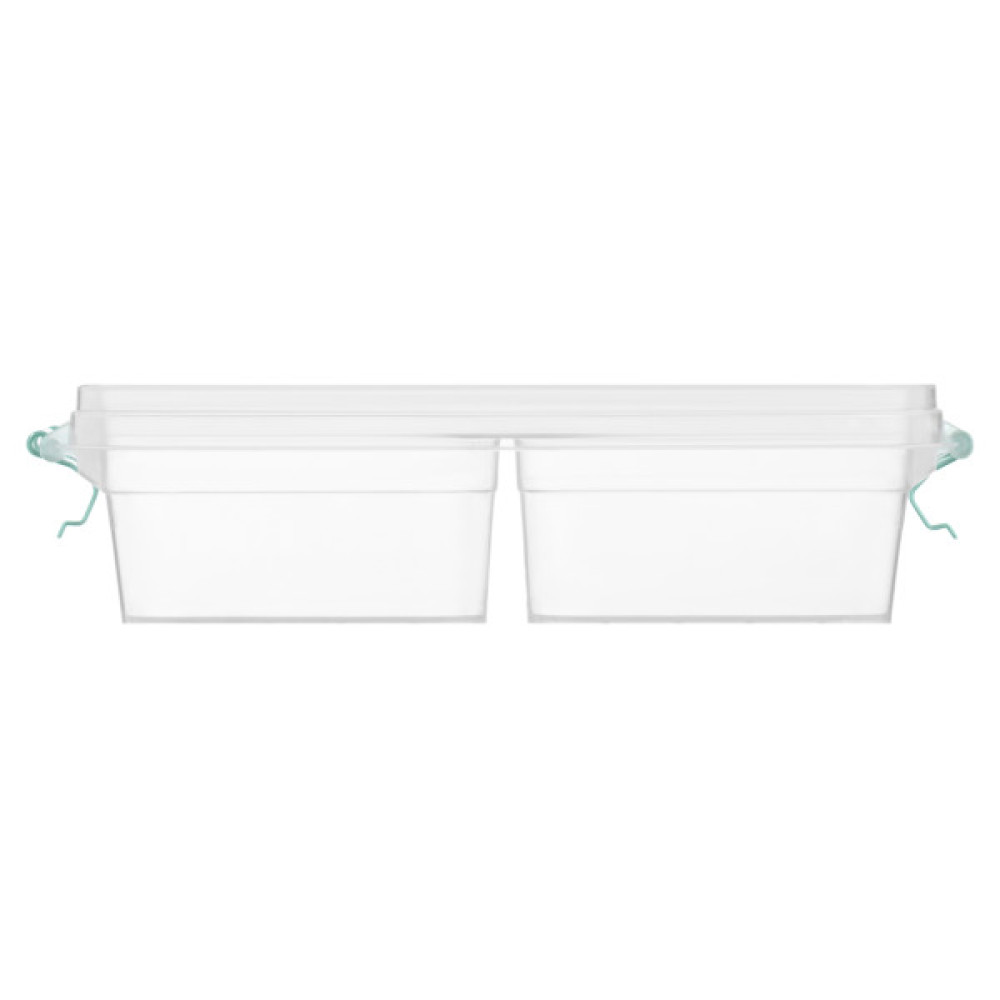 Харчовий контейнер Ardesto Fresh двосекційний 2х0.25л, пластик, прямокутна, блакитний (AR1302B)