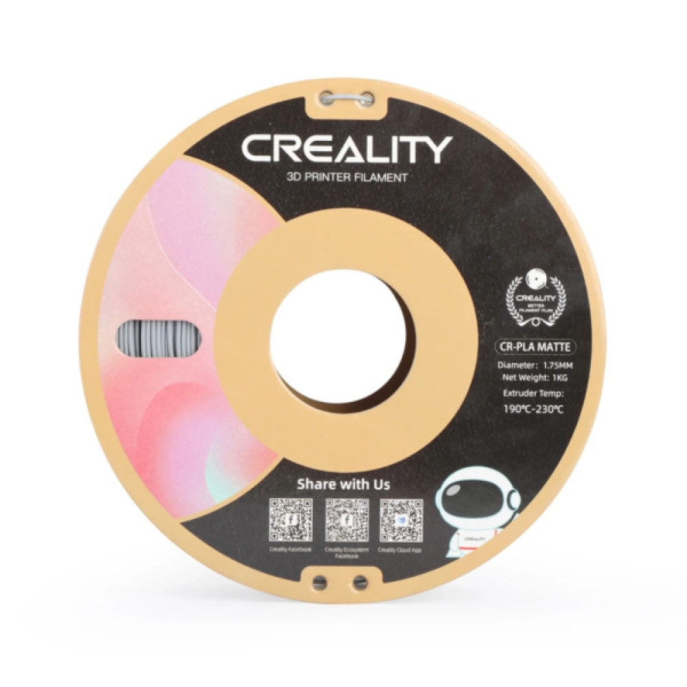 Пластик для 3D-принтера Creality PLA matte 1кг, 1.75мм, gray (3301010299)