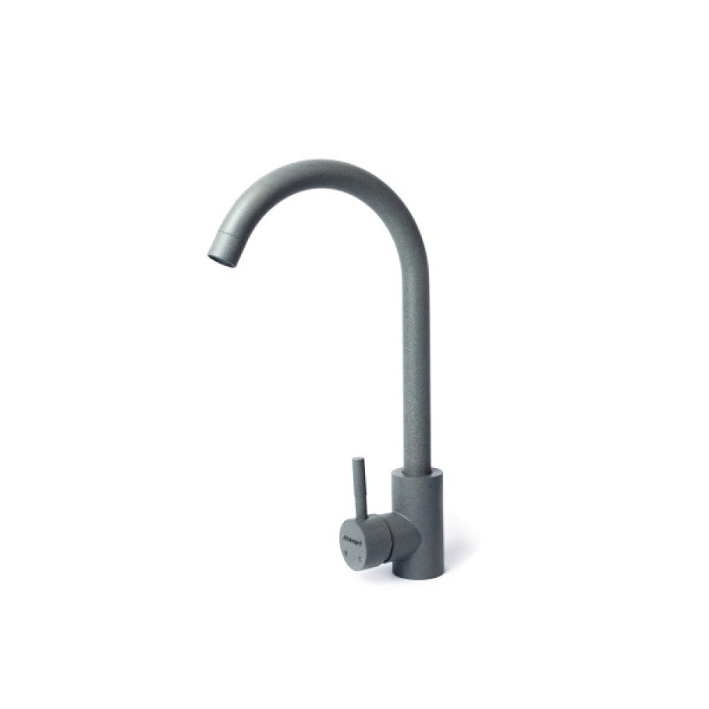 Набір кухонний Adamant Horizon Medium, штучний камінь, прямокут., з крилом, 700х500х230мм, чаша - 1, врізна, сірий + змішувач