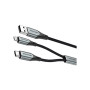 Дата кабель USB 2.0 AM to Micro 5P + Type-C 0.5m Y-Splitter 480Mbps Aluminum Alloy Gray Vention (CQGHD) Дата кабель USB 2.0 AM to Micro 5P + Type-C 0.5m Y-Splitter 480Mbps Aluminum Alloy Gray Vention (CQGHD)