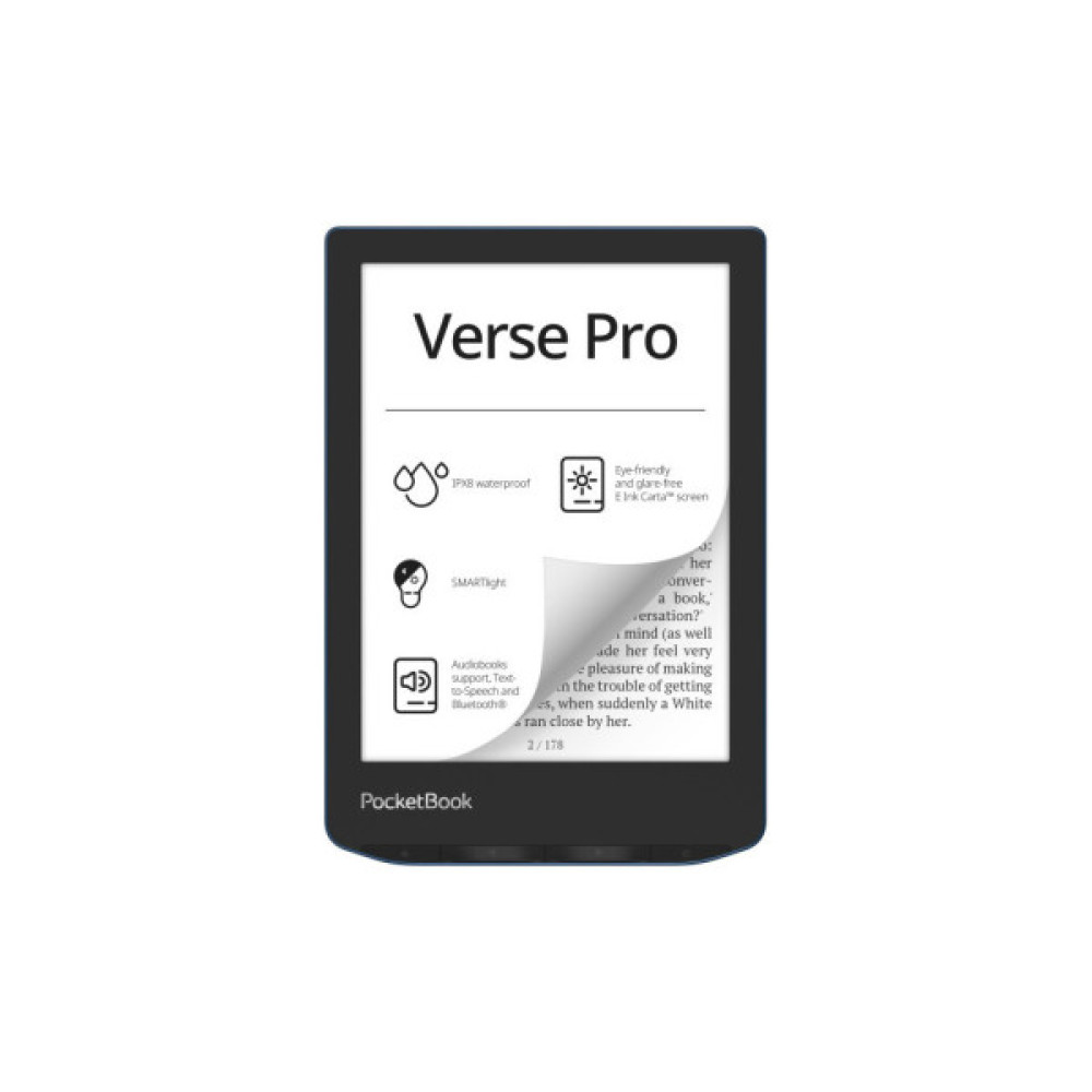 Електронна книга Pocketbook 634 Verse Pro, Azure (PB634-A-CIS)