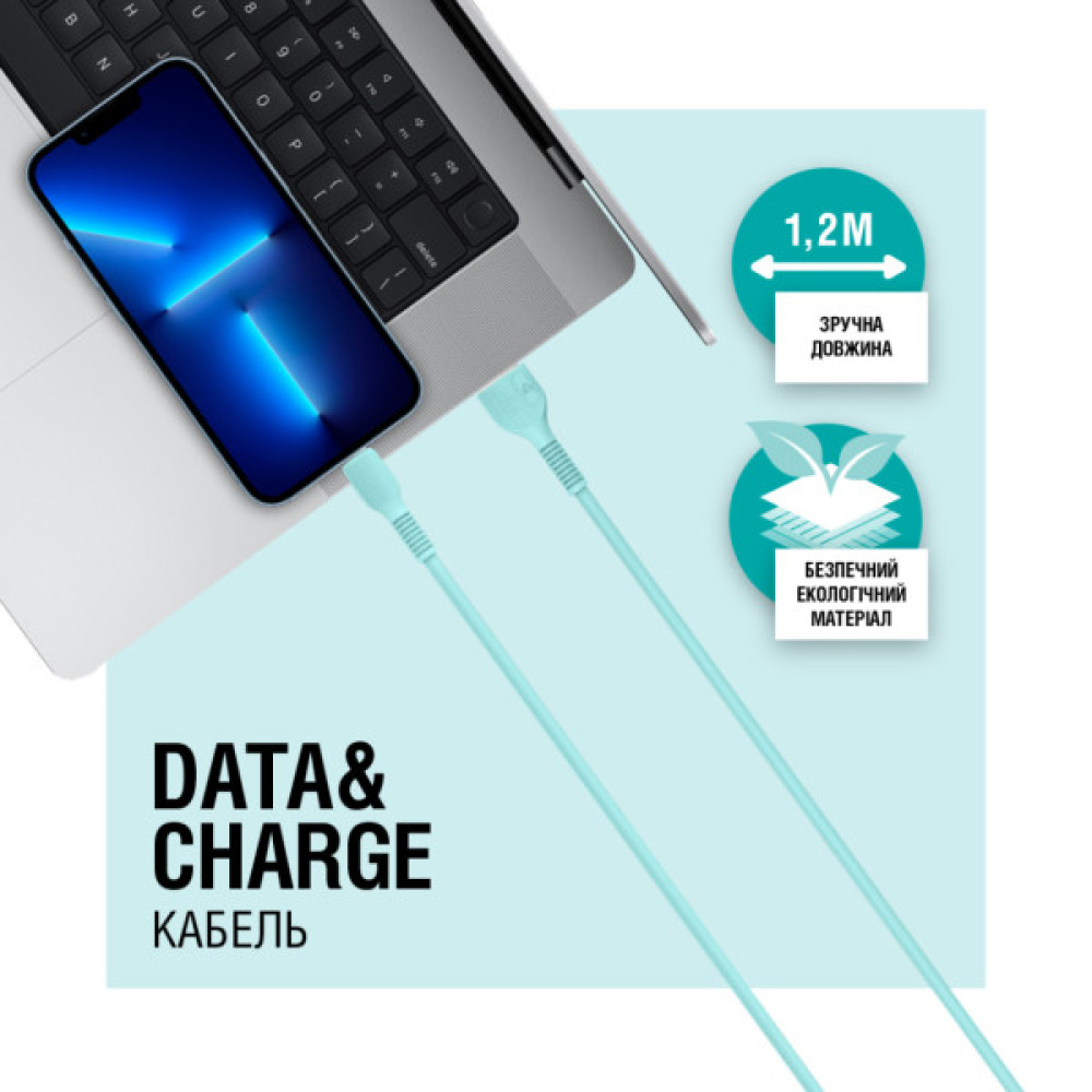 Дата кабель USB 2.0 AM to USB-C 1.2m Mint ACCLAB (1283126518256)