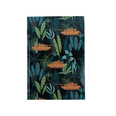 Канцелярська книга Axent Leopard А4 у твердій обкладинці 96 аркуші клітинка, зелена (8422-557-A)