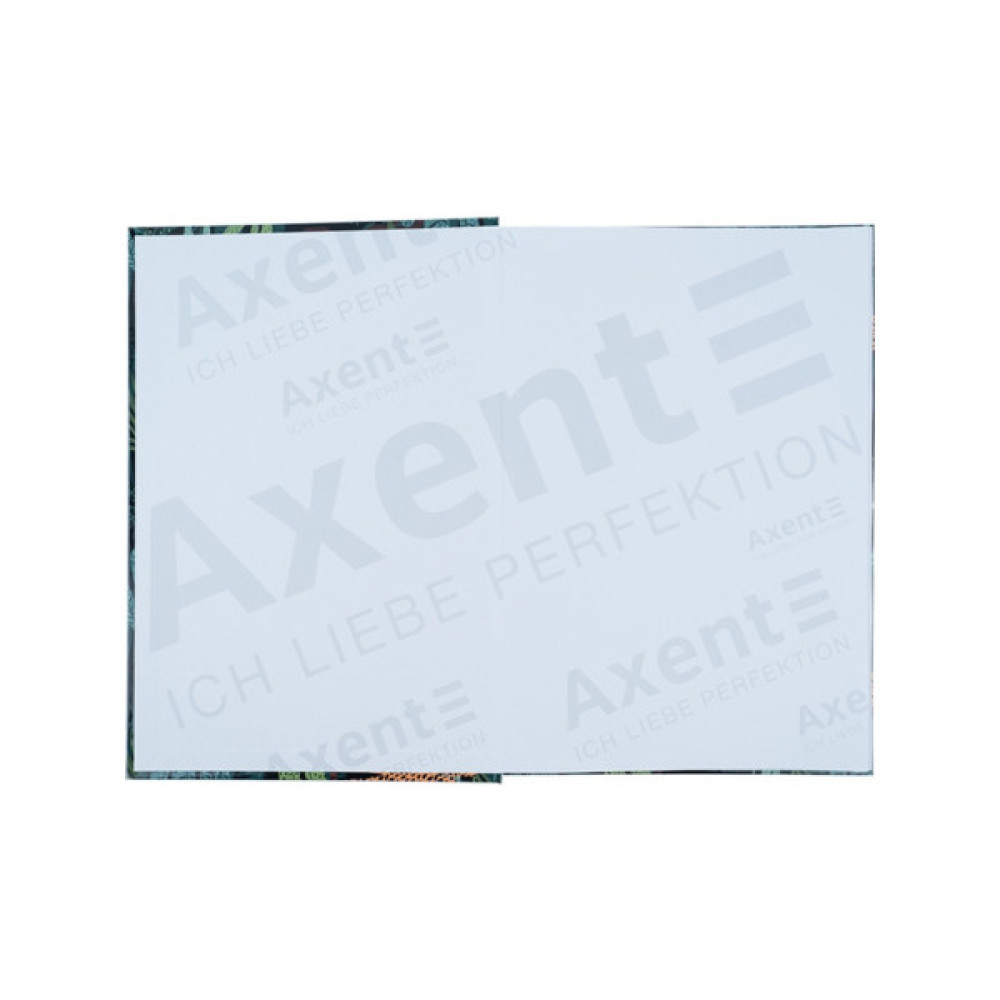 Канцелярська книга Axent Leopard А4 у твердій обкладинці 96 аркуші клітинка, зелена (8422-557-A)