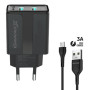 Зарядний пристрій Grand-X CH-15UMB (5V/2,1A + DC cable 2,4А USB -> Micro USB 1m) Black (CH-15UMB) Зарядний пристрій Grand-X CH-15UMB (5V/2,1A + DC cable 2,4А USB -> Micro USB 1m) Black (CH-15UMB)