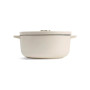 Каструля KitchenAid чавунна з кришкою 5,2 л Мигдалевий крем (CC006059-001) Каструля KitchenAid чавунна з кришкою 5,2 л Мигдалевий крем (CC006059-001)