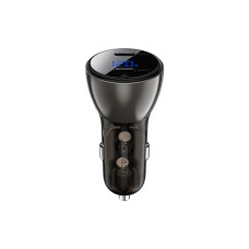 Зарядний пристрій Acefast B10 Car Charger 2xUSB-C 60W with digital display Metal Black (6974316282358)
