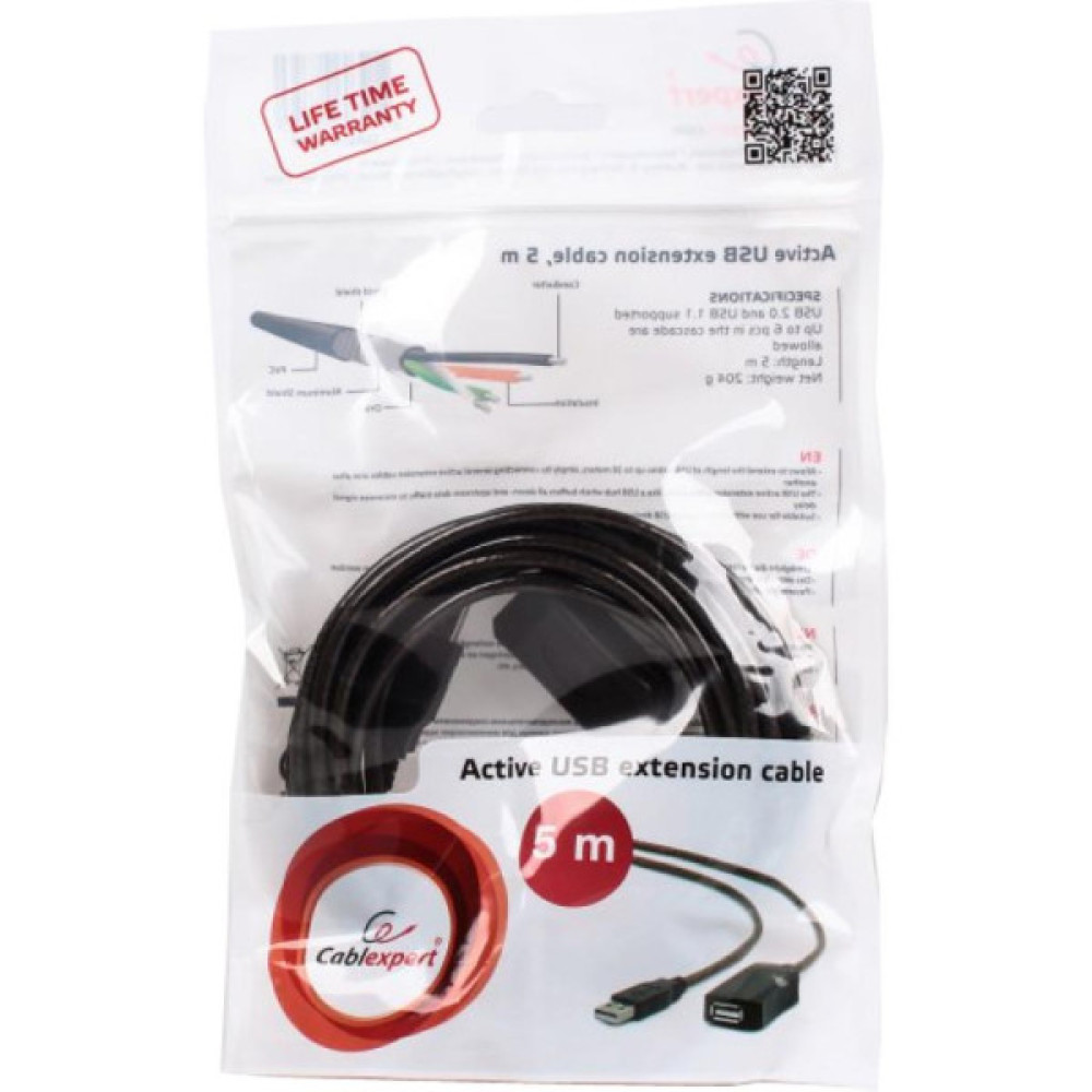 Дата кабель USB 2.0 AM/AF 5.0 m active Cablexpert (UAE-01-5M) Дата кабель USB 2.0 AM/AF 5.0 m active Cablexpert (UAE-01-5M)