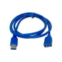 Дата кабель USB 3.0 AM/AF 1.5m 28 AWG, Super Speed Extradigital (KBU1632)