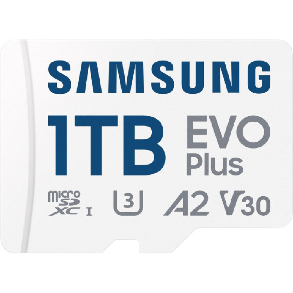 Карта пам'яті Samsung 1TB microSDXC Class UHS-I U3 V30 A2 EVO Plus + SD Adapter (MB-MC1T0SA/EU)