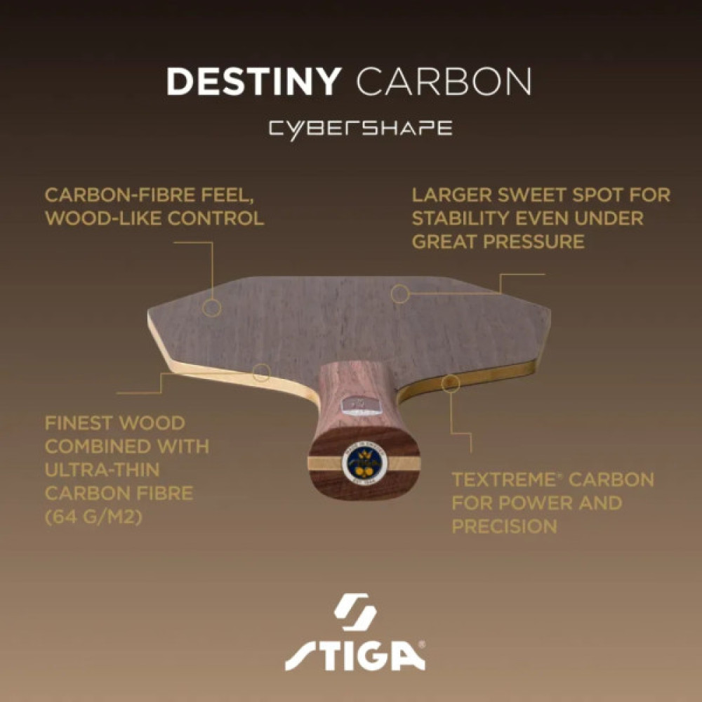 Основа для ракетки Stiga Destiny Carbon Cybershape Master (1600-2602-35) (932080)