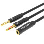 Кабель мультимедійний 3.5mm F to 2x3.5mm M (4pin) Vention (BBTBY)