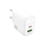 Зарядний пристрій BOROFONE BAS44A 1xUSB-C PD20W + 1xUSB QC3.0 white (6941991113840)