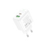 Зарядний пристрій BOROFONE BAS44A 1xUSB-C PD20W + 1xUSB QC3.0 white (6941991113840)