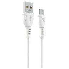Дата кабель USB 2.0 AM to Micro 5P 1.0m PVC white Wibrand (WI.DC/BO1W-UM)